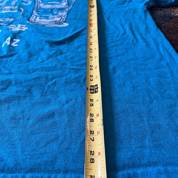 165-2XL BLUE GILDAN T-SHIRT WITH FUNNY PHRASE ON BACK #bar #shots #yuma #arizona - Picture 3 of 5
